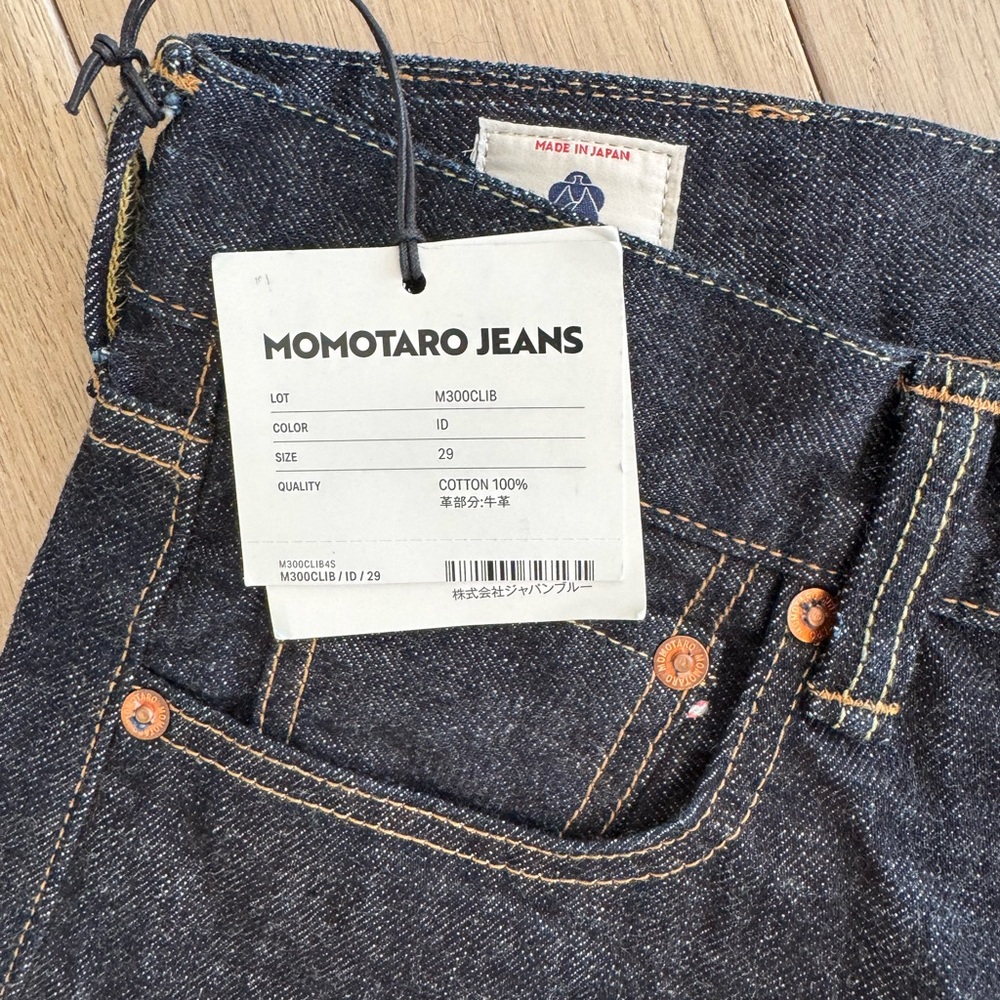 Momotaro Dark Indigo Slim Straight Jeans - Picture 3 of 11